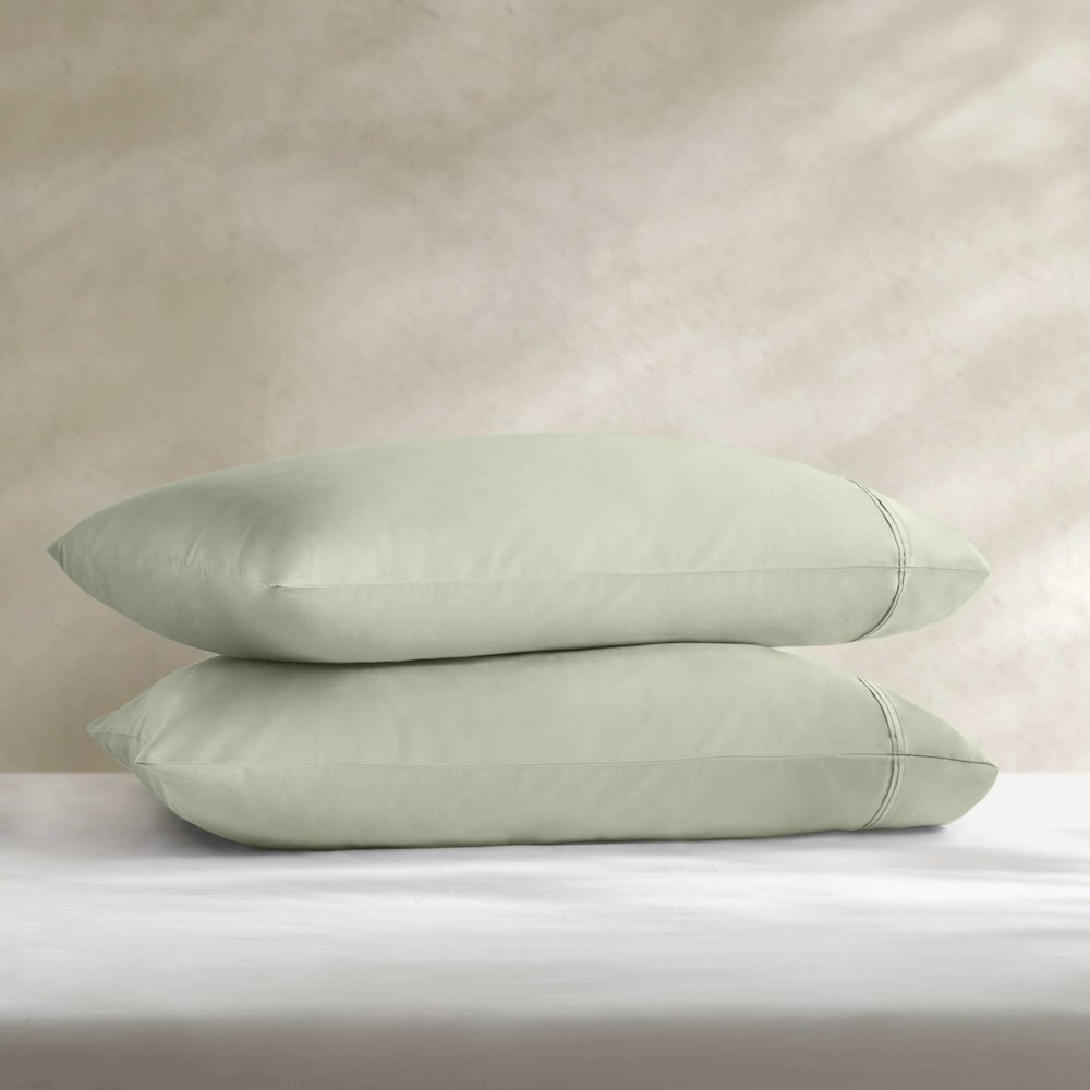 Sateen Pillowcase Set, Sage color