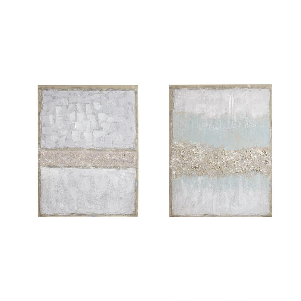 Hand Embellished Glitter 2-piece Canvas Wall Art Set