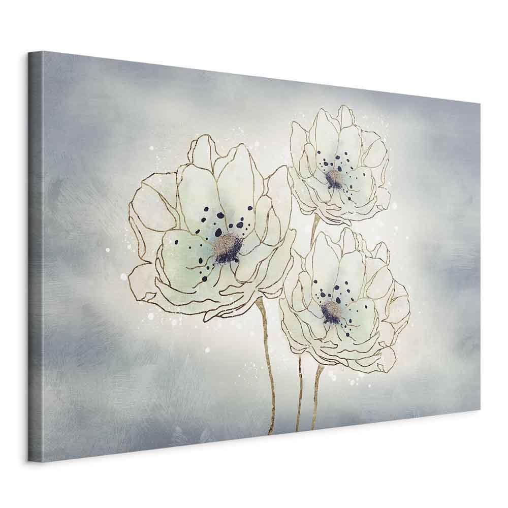 Ocean Flowers Wide Canvas Art