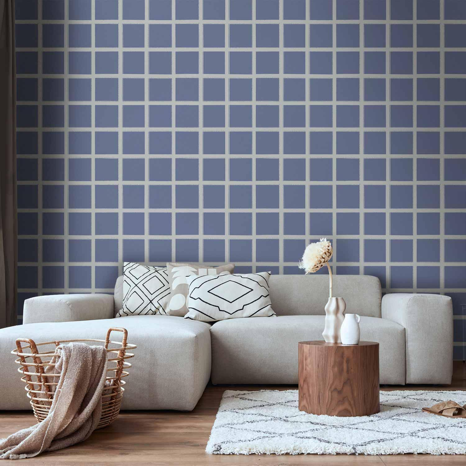 Premium High-Definition Geometric Grid Wallpaper