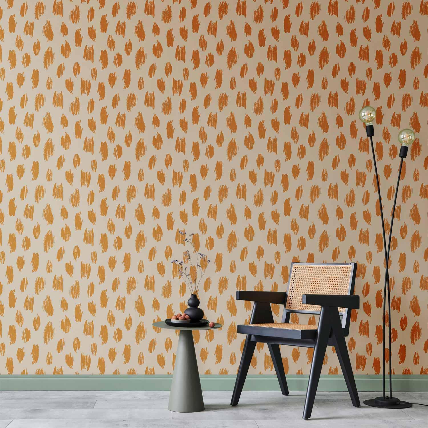 Fade-Resistant Abstract Dot Pattern Wallpaper