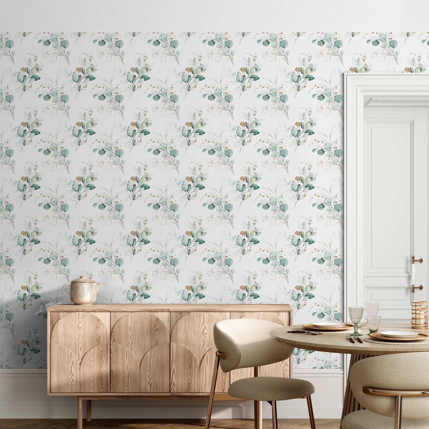 Premium Fade-Resistant Green Melodies Wallpaper