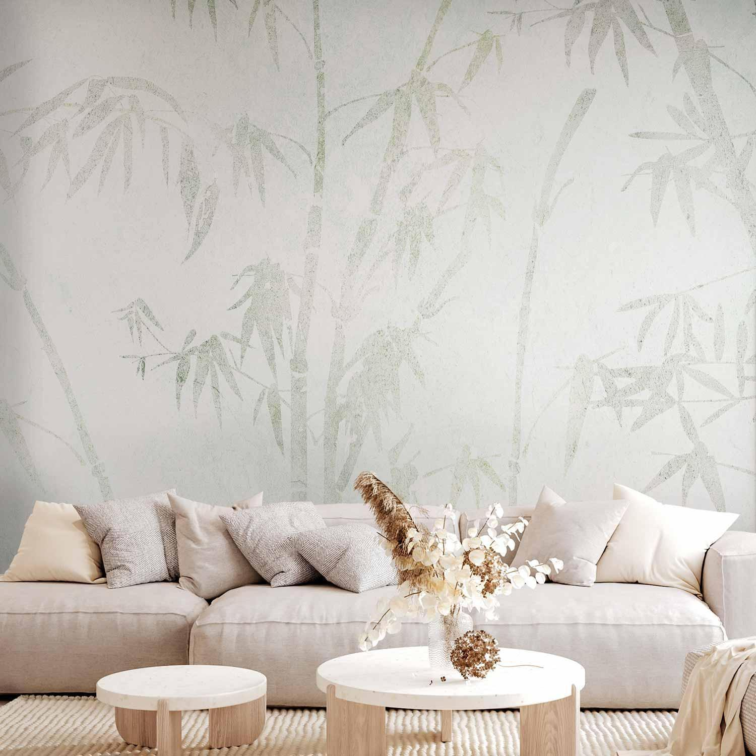 Asian Jungle Wall Mural Wallpaper – Exotic Botanical Scene with 3D Effect Illusion