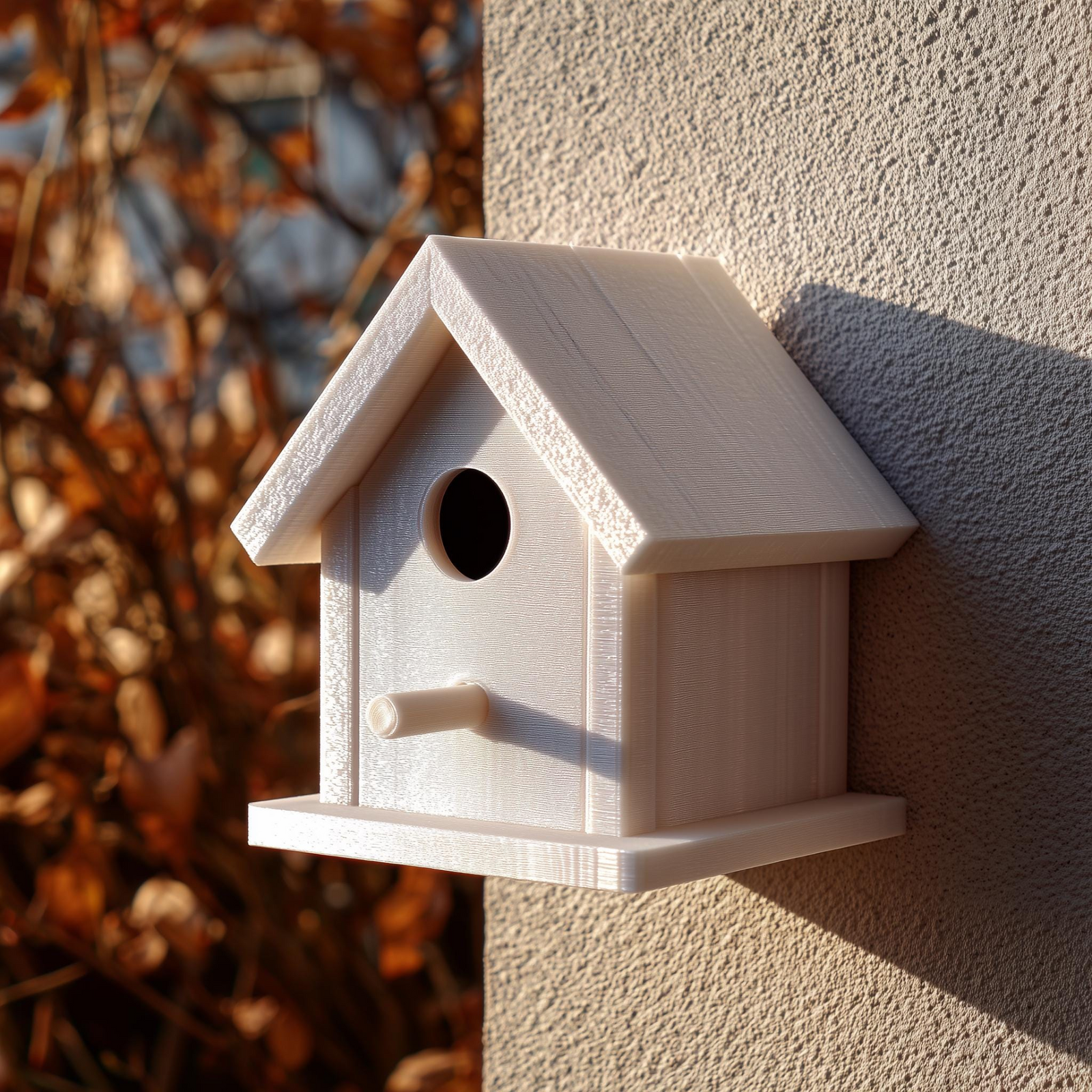 3D Printed Birdhouse Wall Storage Decor – Cottage Style Wall Accent with Hidden Storage Compartment