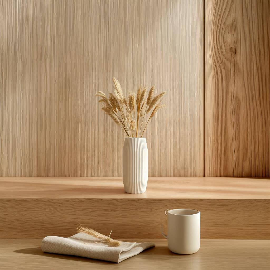 Ribbed 3D Printed Vase – Modern Geometric Minimalist Vase for Dried Flowers & Home Decor