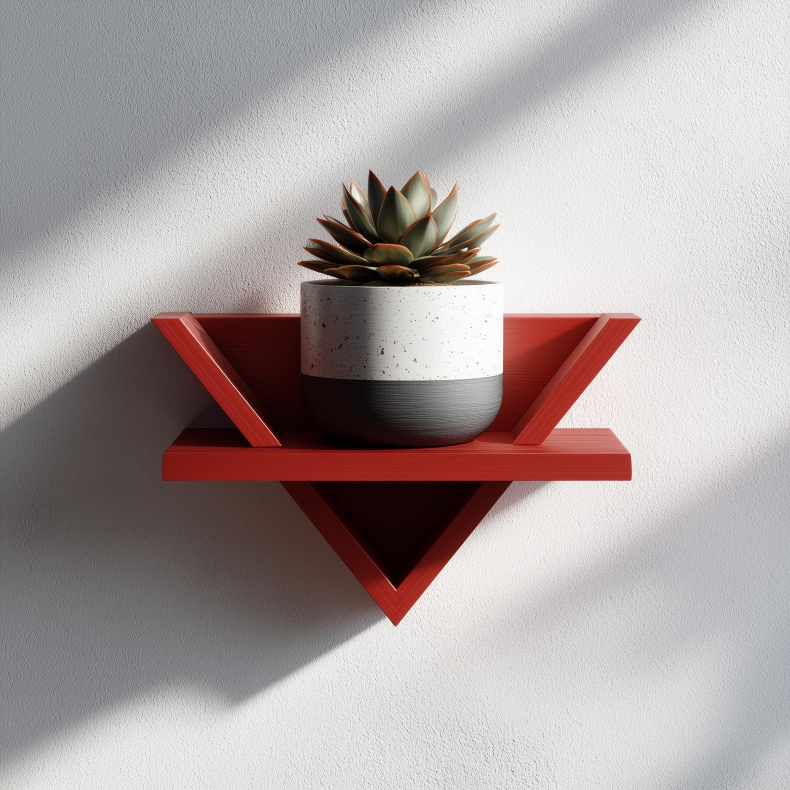 3D Printed Triangle Wall Shelf – Geometric Floating Display Shelf for Modern Decor