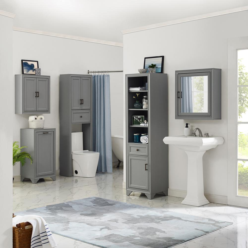 Tara Over-the-Toilet Storage Cabinet with Drawer & Adjustable Shelf – Farmhouse Style