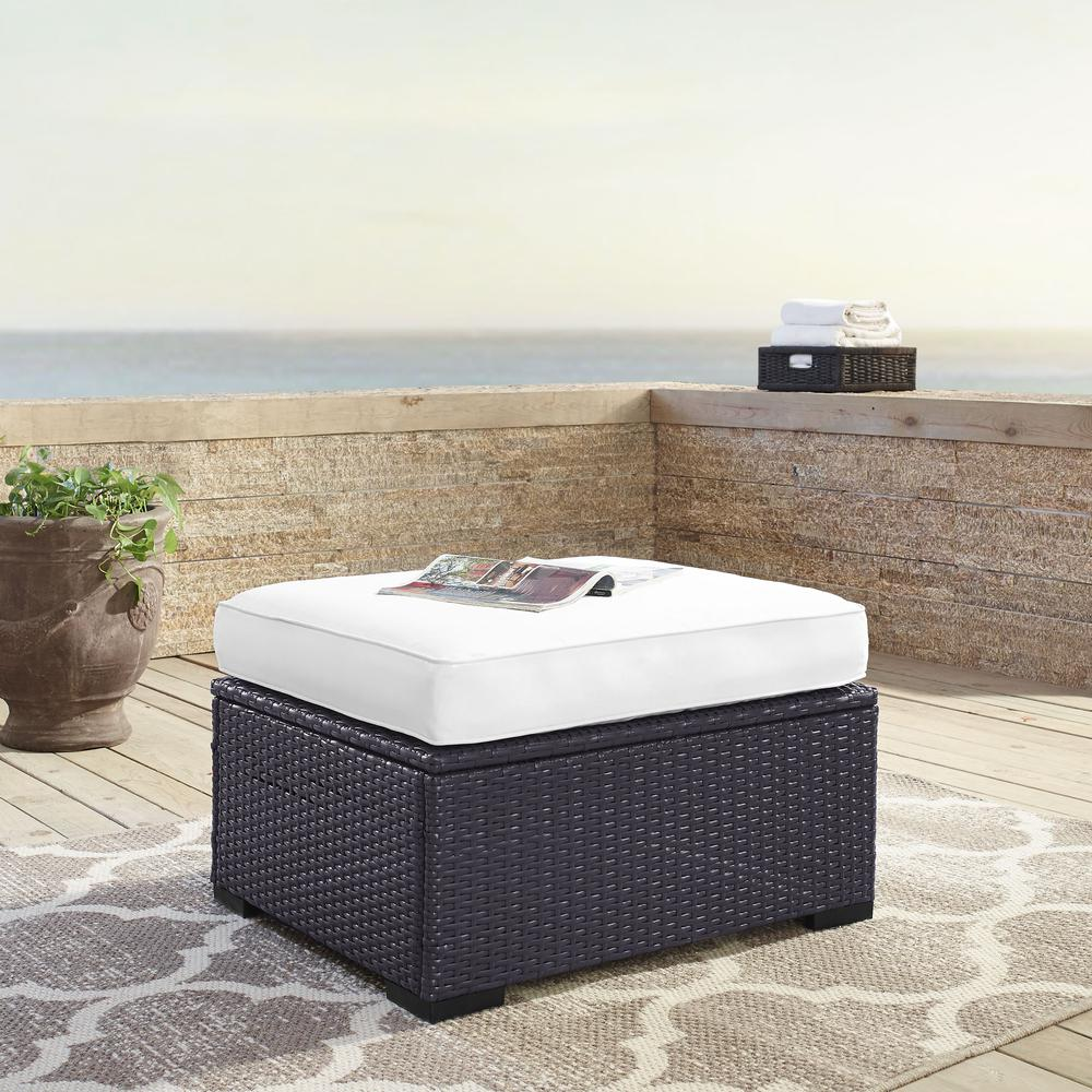 Biscayne Wicker Outdoor Ottoman
