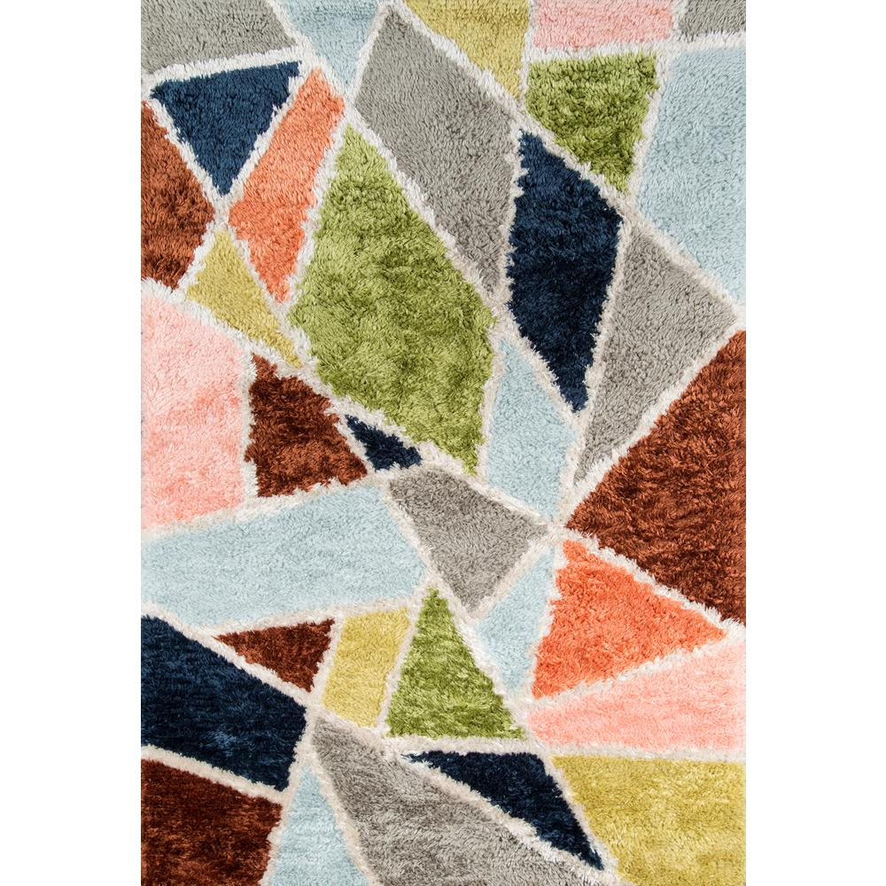 Modern Runner Area Rug, Multi, 2'3" X 7'6" Runner