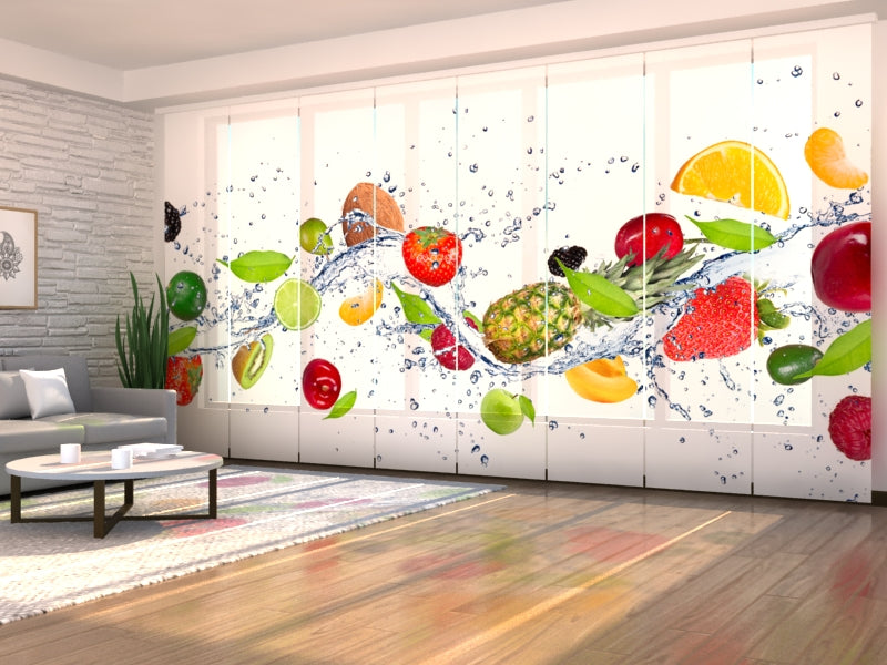 Premium Wave of Freshness panel curtain Set with HD Ocean-Inspired Print