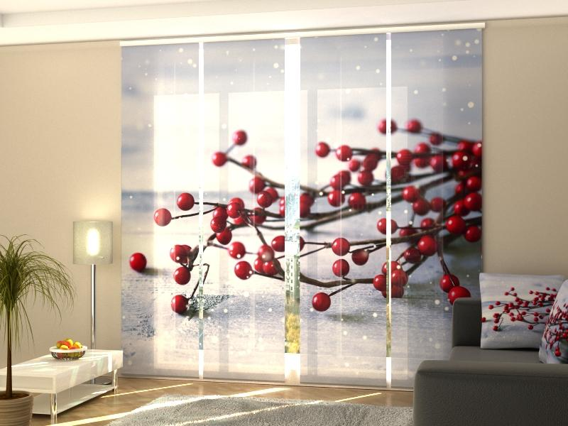 Premium Christmas Decorations panel curtain Set with Festive Decorative Print