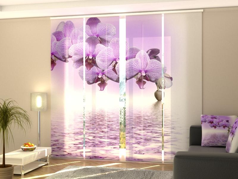 Luxurious Lilac Beauty panel curtain Set with Elegant Floral Print