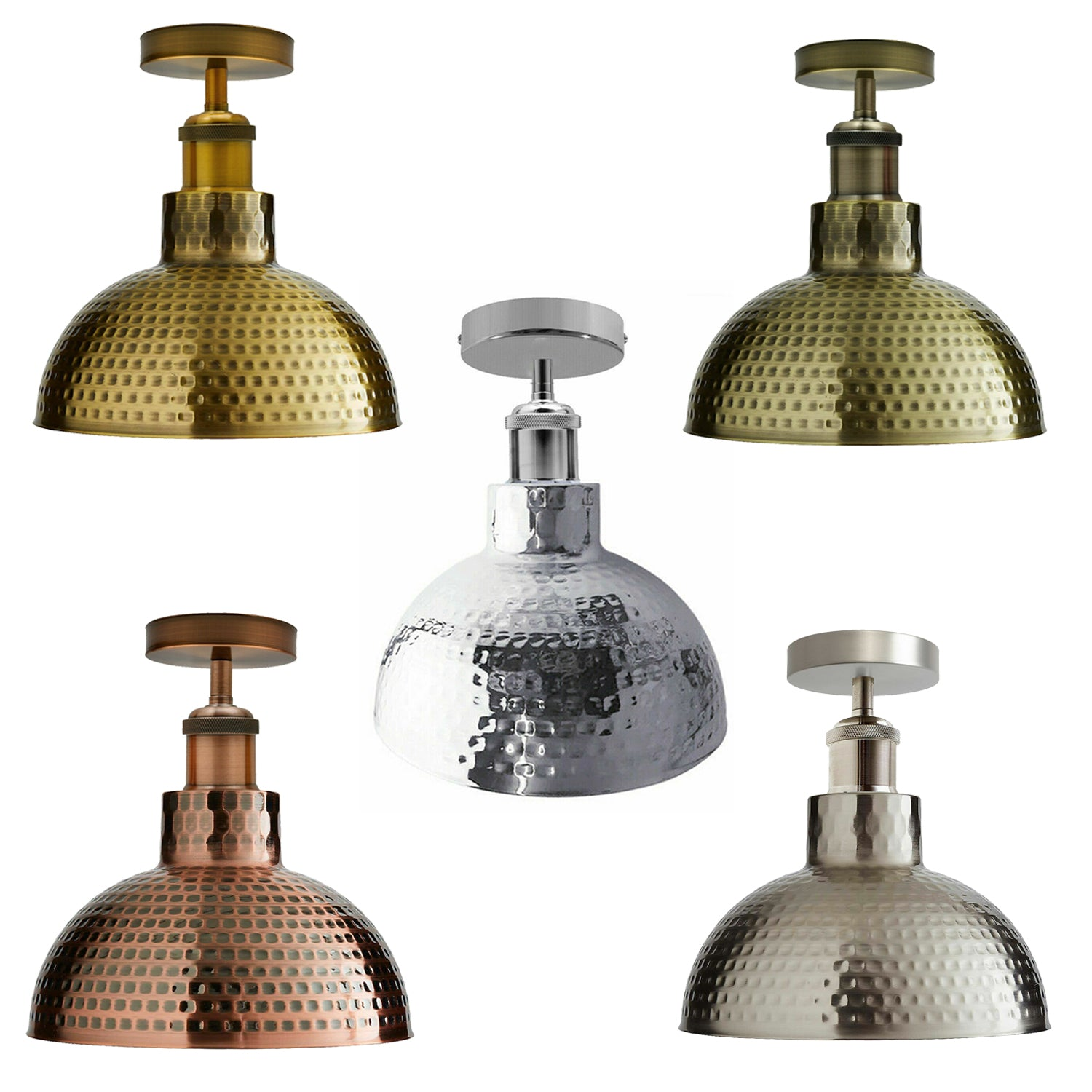 Flush Mount Ceiling Light With Metal Shade ~1560