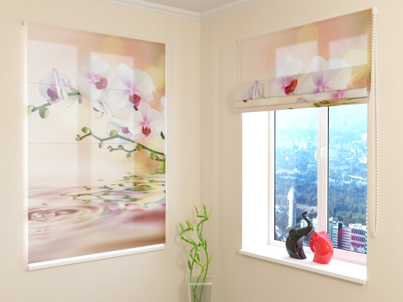 Premium Perfect Orchid roman shades for Elegant Botanical Interiors