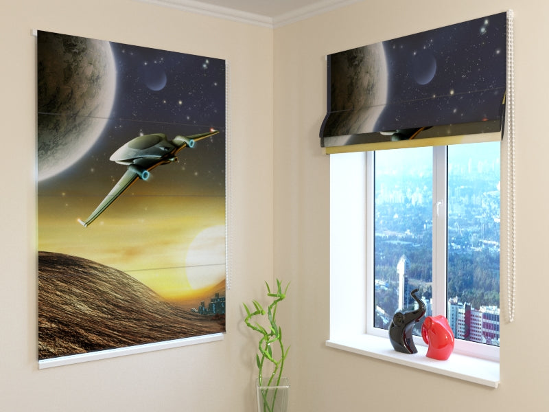 Elevated Unknown World roman shades for Imaginative Modern Interiors