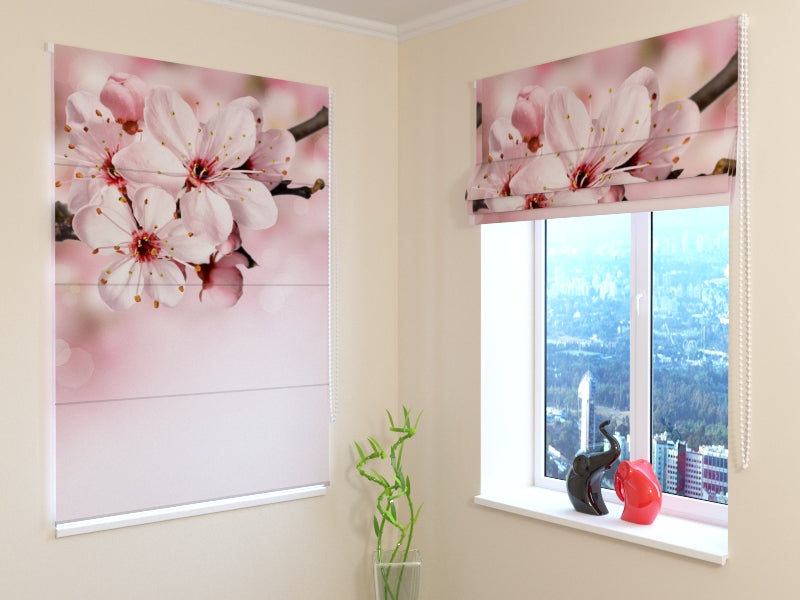 Elevated Floral Branch Roman Shades for Graceful & Nature-Inspired Interiors