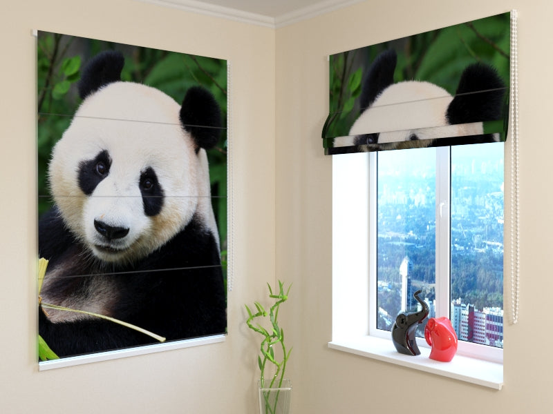 Adorable Panda Roman Shades for Cozy & Playful Interiors