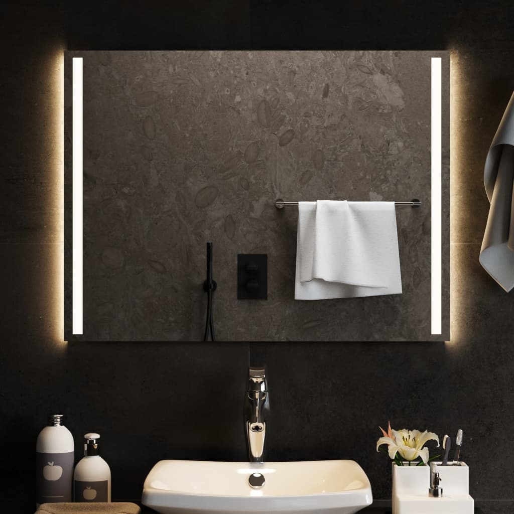 vidaXL LED Bathroom Mirror 80x60 cm