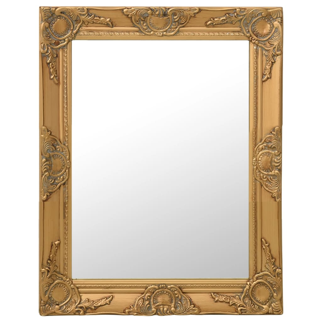 vidaXL Wall Mirror Baroque Style 50x60 cm Gold