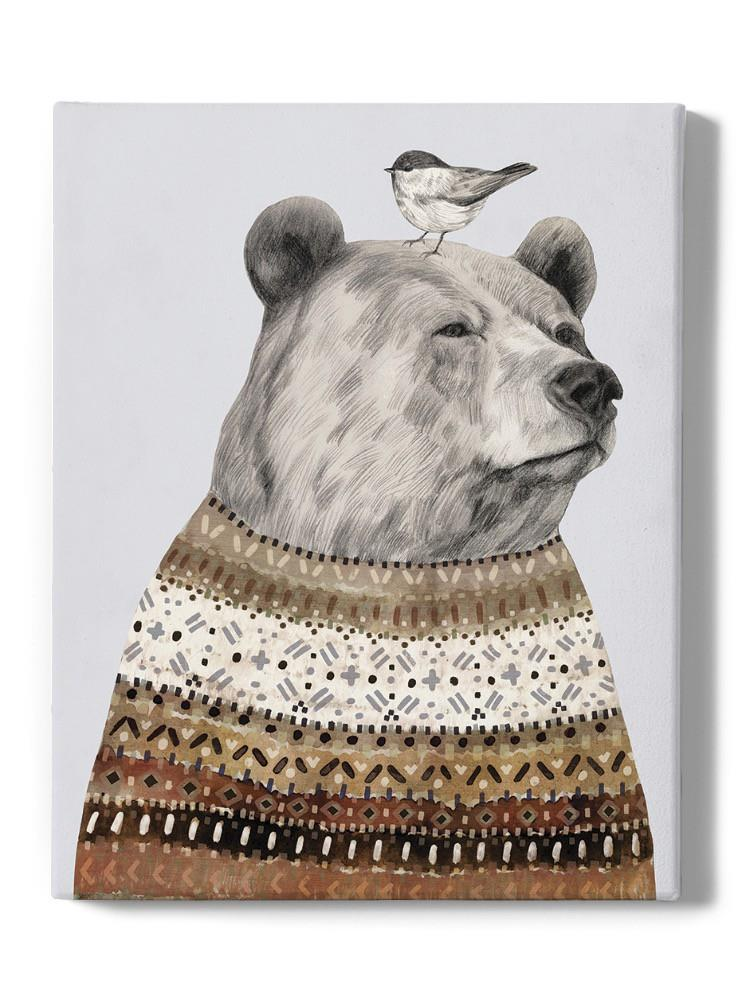 Fair Isle Bear I Wall Art -Victoria Borges Designs