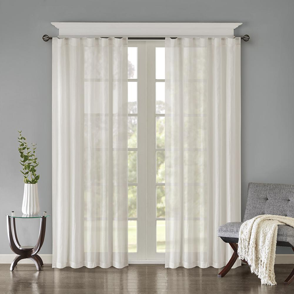 Solid Crushed Curtain Panel Pair