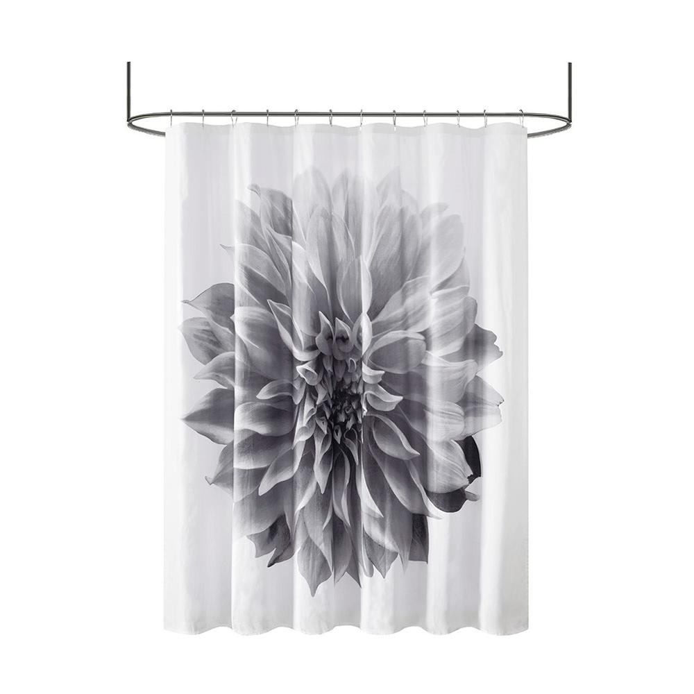 Printed Floral Cotton Shower Curtain