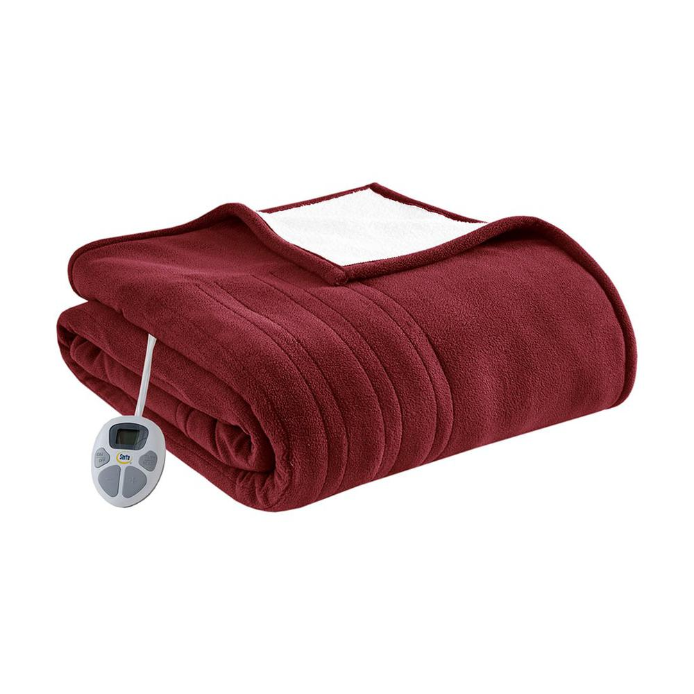 Serta Fleece to Sherpa Heated Blanket