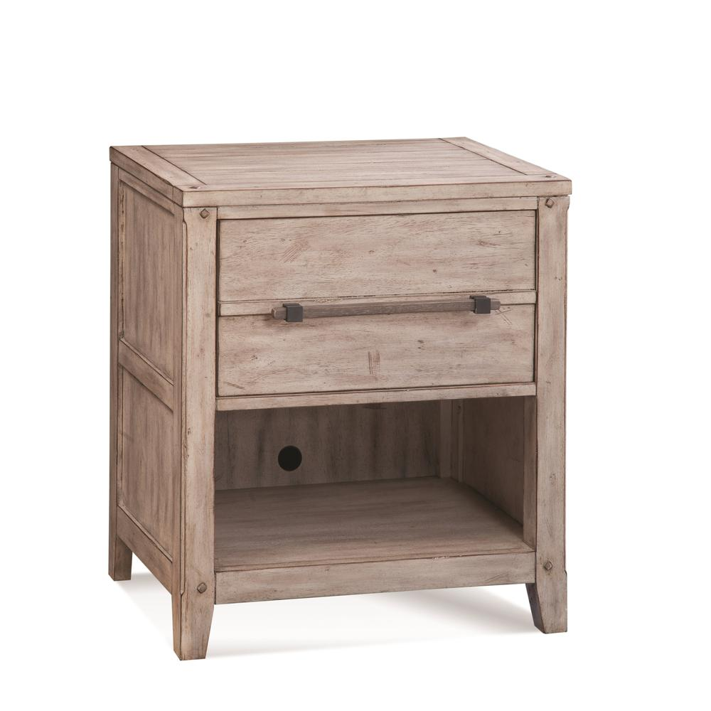 Aurora 1-Drawer Night Stand - Whitewash