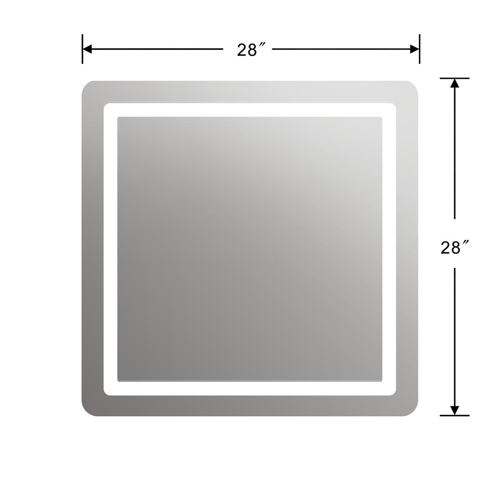 SPECULO Back Lit LED Mirror 4000K Warm White 28" Wide