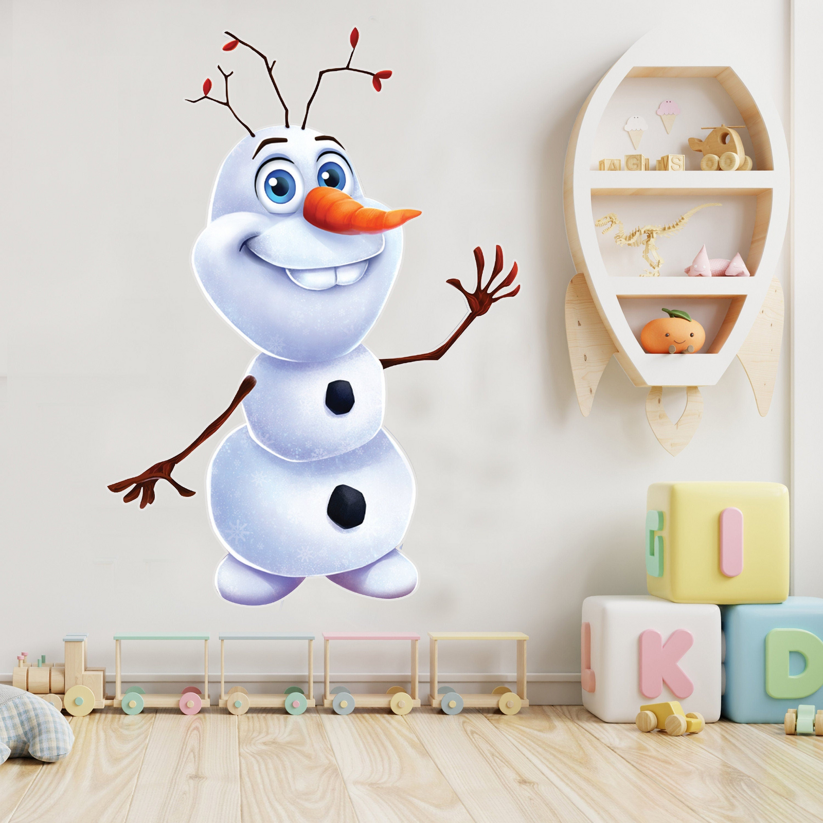 Snowman Wall Sticker – Peel and Stick Holiday Wall Decal for Christmas Home Décor