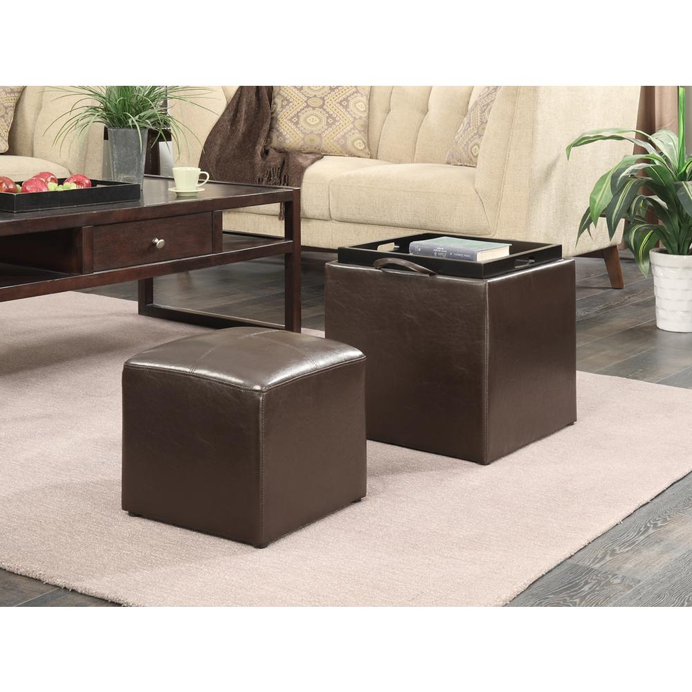 Park Avenue Single Ottoman with Stool and Reversible Tray