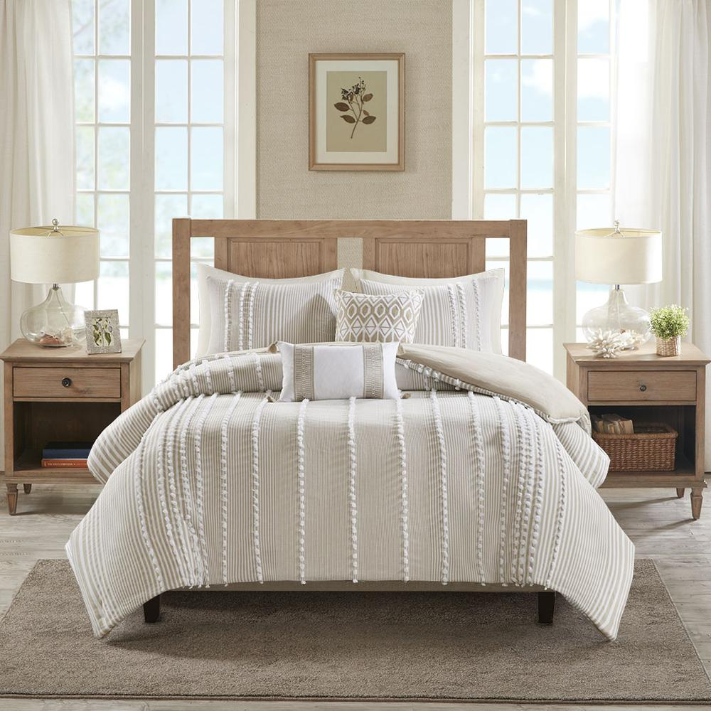 3 Piece Cotton Yarn Dyed Comforter Set