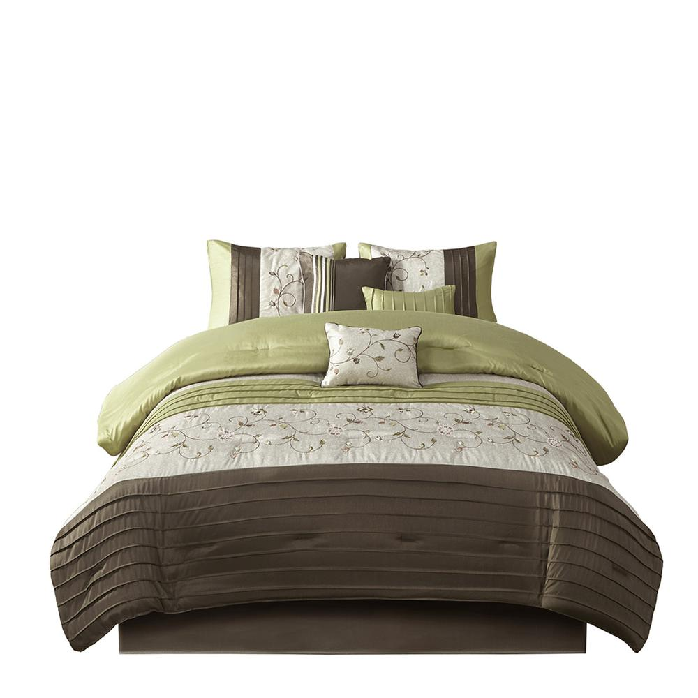 Embroidered 7 Piece Comforter Set
