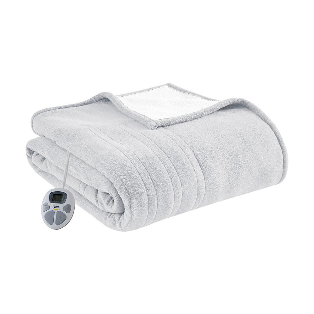 Serta Fleece to Sherpa Heated Blanket
