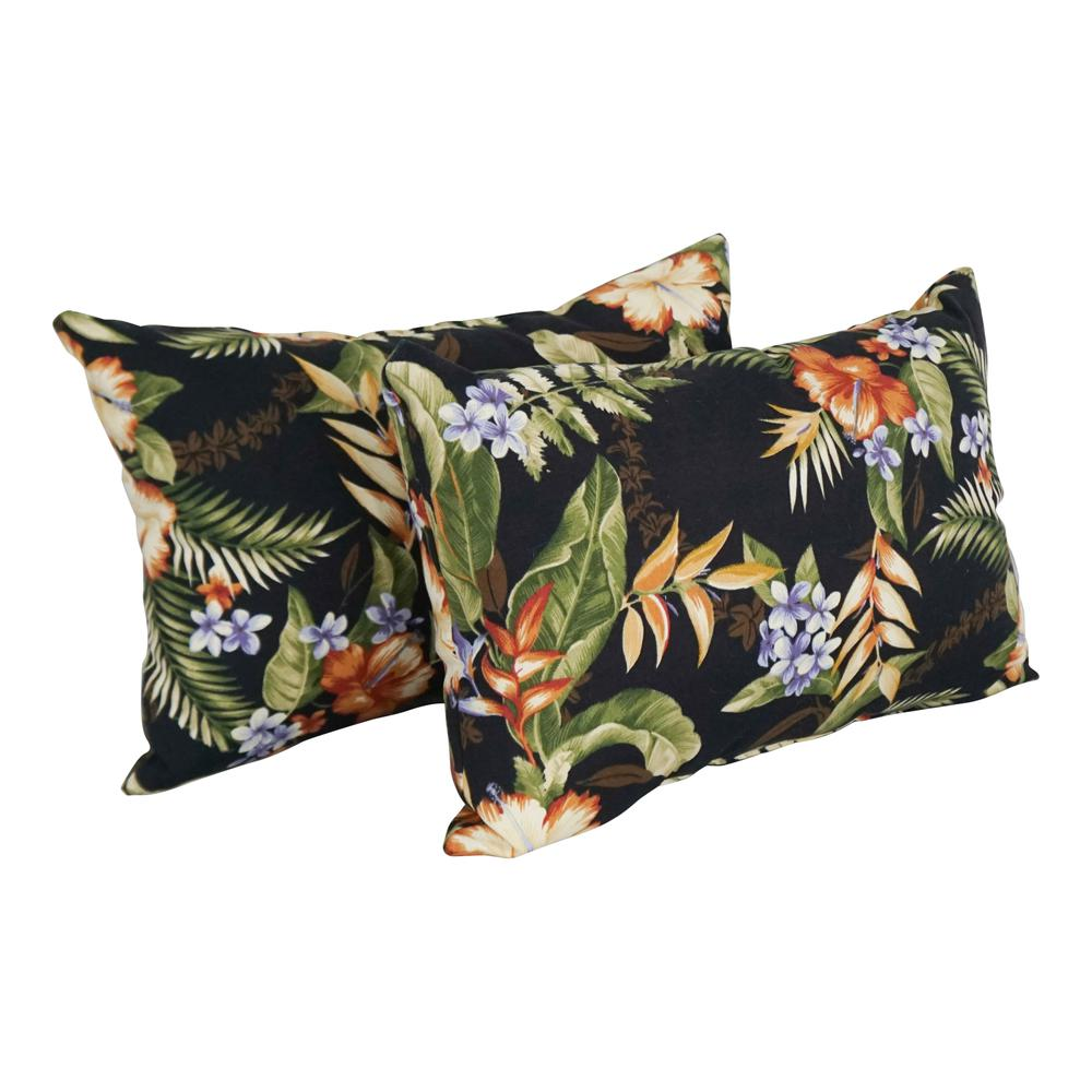 12 x 20-inch Rectangular Spun Poly Throw Pillows (Set of 2) 9911-S2-REO-12