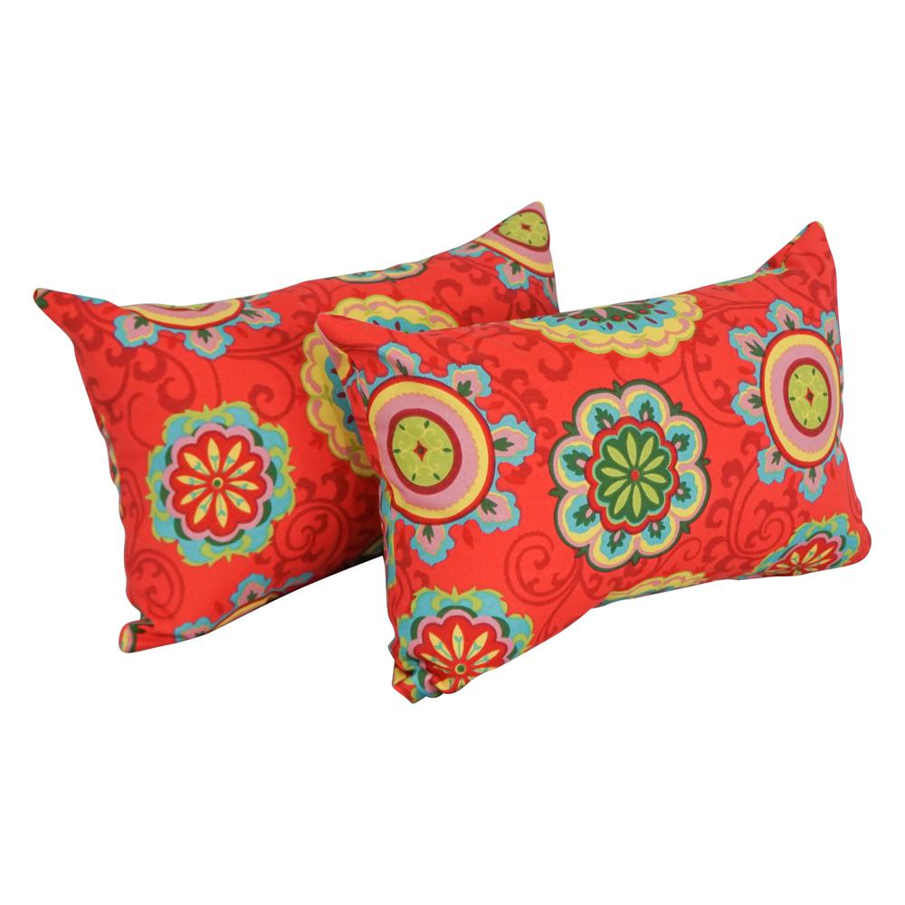 12 x 20-inch Rectangular Spun Poly Throw Pillows (Set of 2) 9911-S2-REO-41