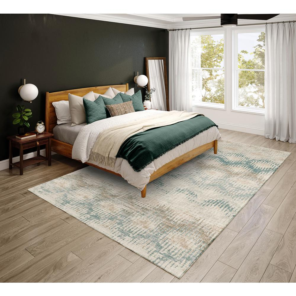 Bravado Linen Transitional Chevron 5' x 7'6" Area Rug Linen ABV39