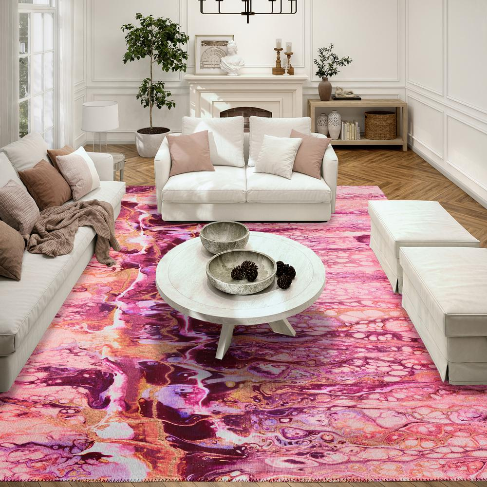 Karina Berry Modern Abstract 8' x 10' Area Rug Berry AKC46