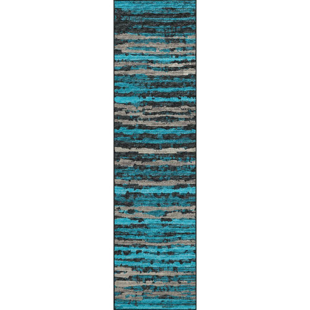 Brisbane BR4 Teal 2'3" x 7'6" Runner Rug