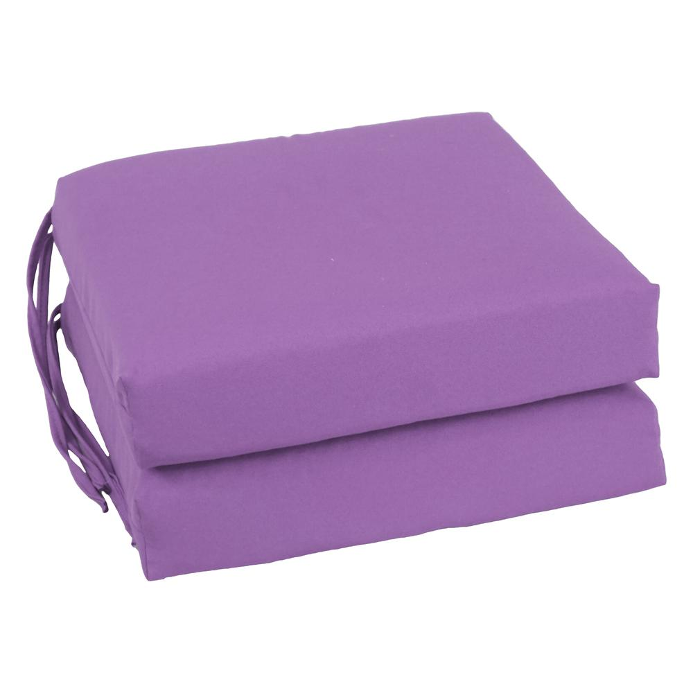 Blazing Needles Indoor 16" x 16" Twill Chair Cushion, Grape