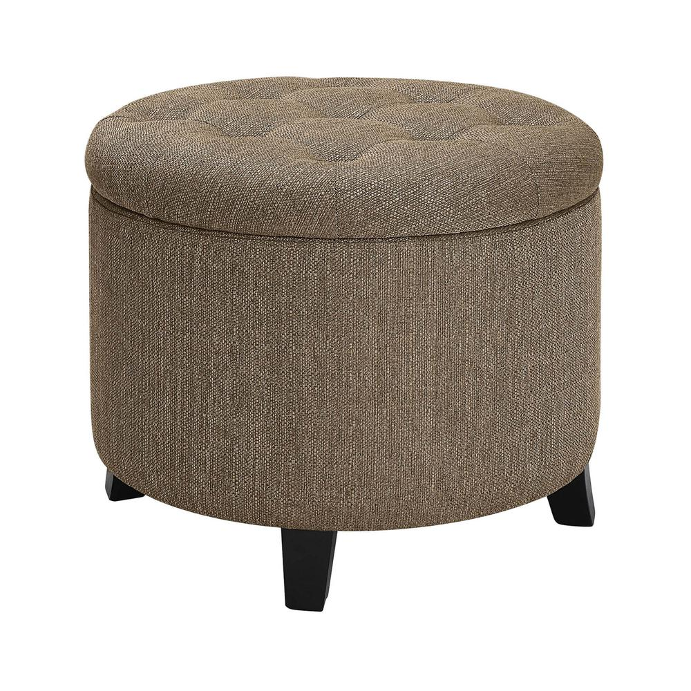 Designs4Comfort Round Storage Ottoman