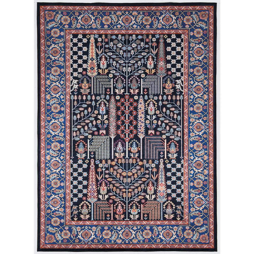 Emerald Tenley Navy & Red 3.3x5, Rug