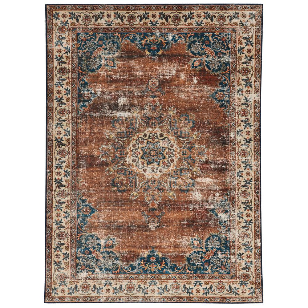 Washable Foster Russet/Ivory 3x5, Rug