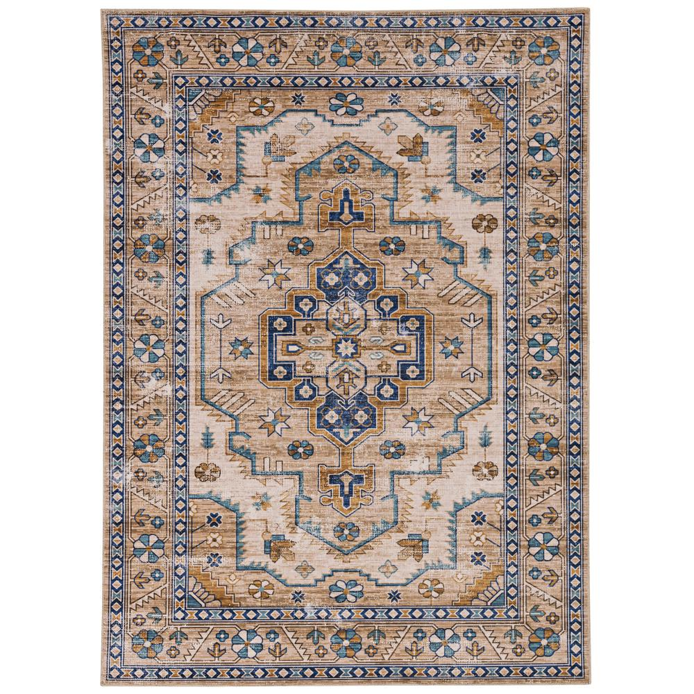Washable Julian Ivory/Gold 5x7, Rug