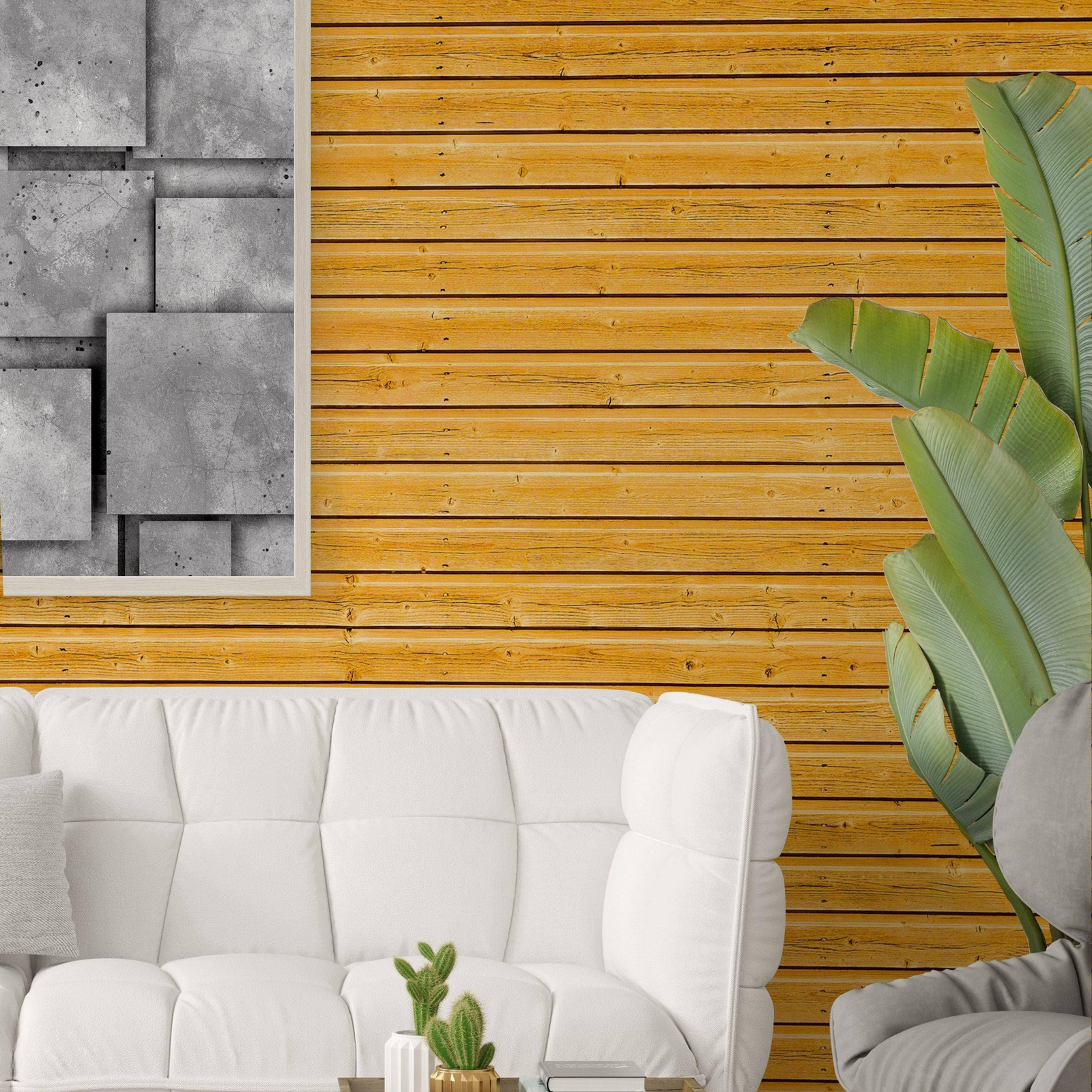 Rustic Wood Plank Peel and Stick Wallpaper - Adhesive Decorative Wall Covering