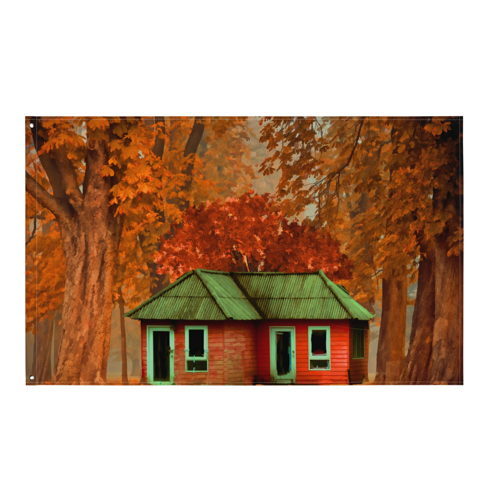 Forest Home Wall Tapestry – 100% Polyester Nature-Inspired Wall Hanging