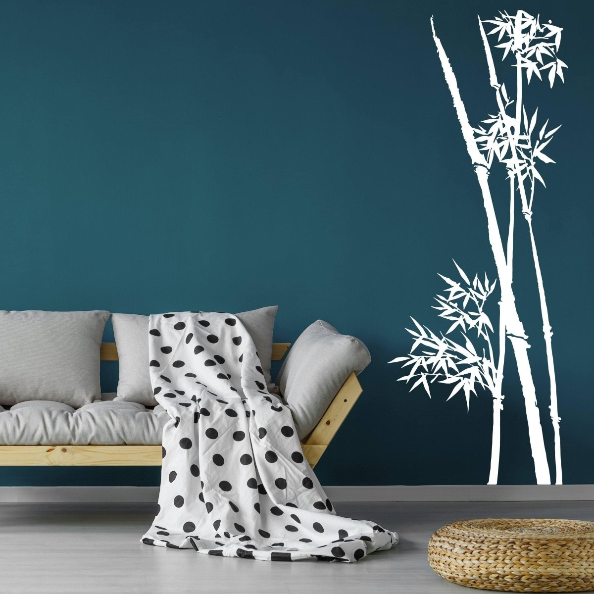 Bamboo Wall Art Decal – Tropical Vinyl Peel and Stick Mural for Modern Interior Decor