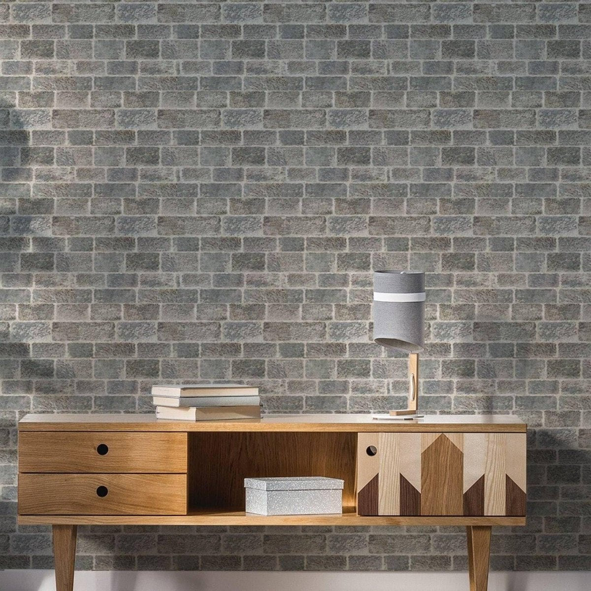 Peel and Stick Wall Mural – Brick Design Wallpaper for Modern Interior Spaces