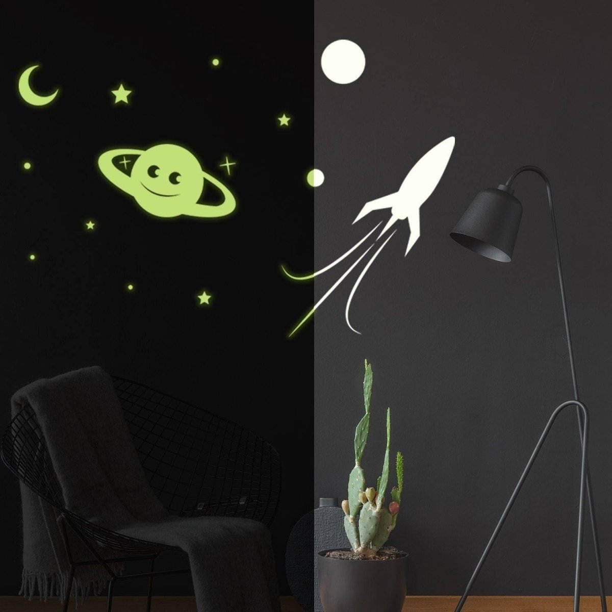 Glow in the Dark Peel and Stick Wall Decal Set
