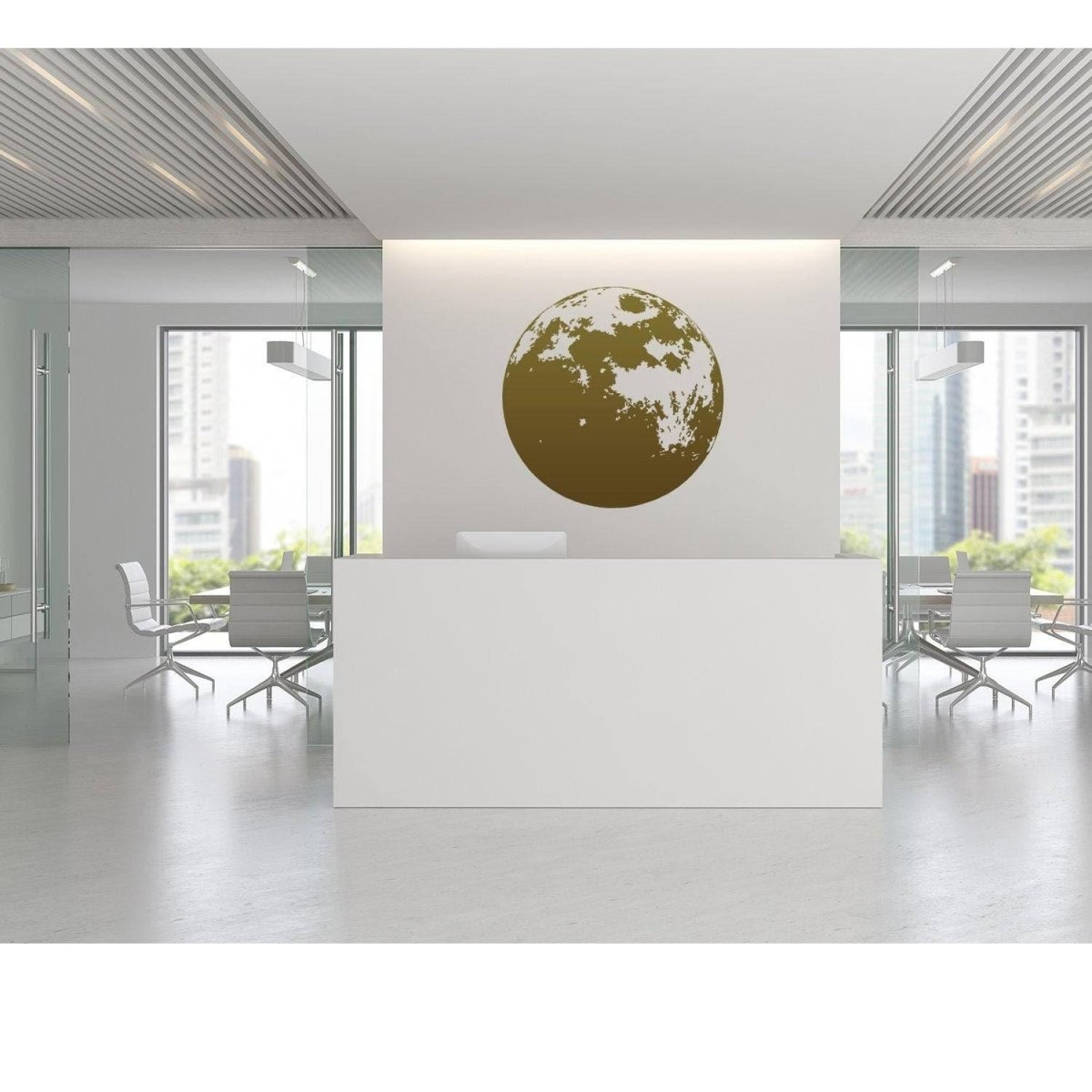 Stellar Attraction Wall Decal – Moon Phase Vinyl Peel and Stick Mural for Modern Interior Decor